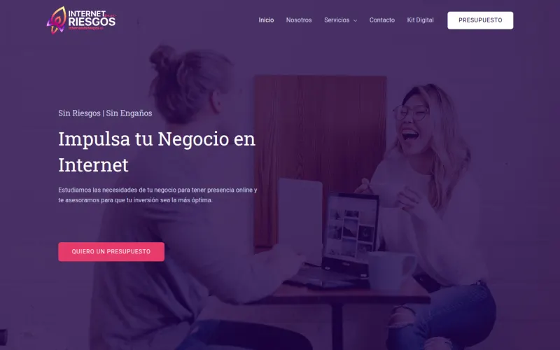 Portada de la web de Internet Sin Riesgos