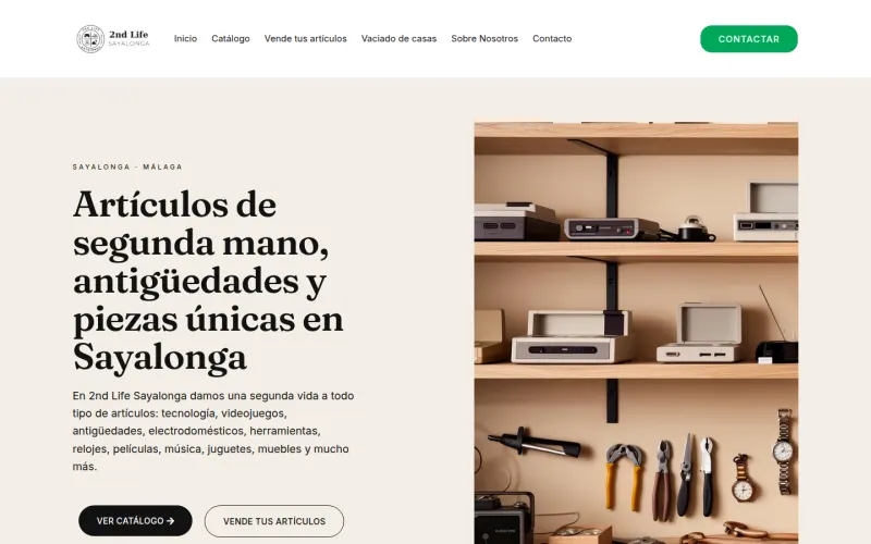 Portada de la web de 2nd Life Sayalonga