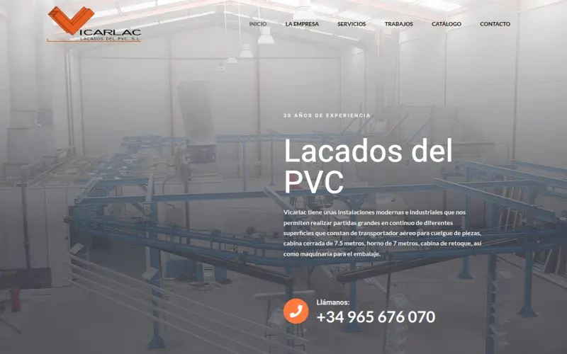 Portada de la web de Vicarlac